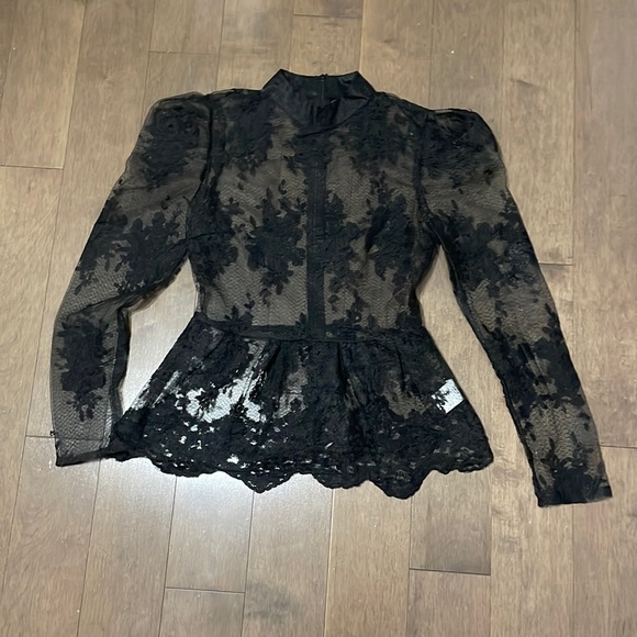 Lace peplum top - Picture 1 of 2